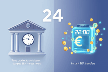 Image illustrant le concept de fonds transférés rapidement sur un compte bancaire.