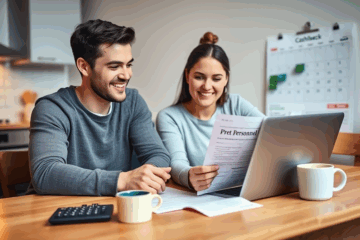 Illustration d'un prêt personnel avec taux fixe et cashback sur la première échéance.