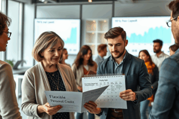 Illustration d'un crédit personnel flexible avec un délai de grâce de 90 jours pour le remboursement.