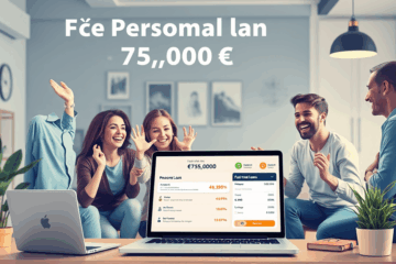 Illustration d'un prêt personnel ultrarapide avec un montant élevé disponible rapidement.