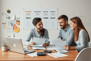 Illustration d'un prêt personnel intelligent avec options de remboursement flexible pour divers projets.