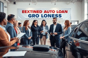 Illustration d'un prêt automobile avec durée prolongée pour faciliter l'achat d'un véhicule.
