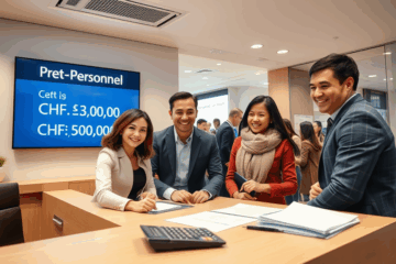 Image d'un prêt personnel avec la Banque Cantonale, symbolisant un soutien financier rapide et accessible.