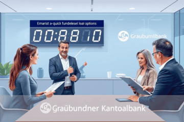 Image représentant les services de prêt personnel de la Graubündner Kantonalbank, permettant une libération rapide des fonds.