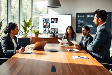 Un candidat examinant les offres d'emploi à l'UBS