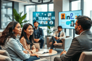 Candidats lors d'un entretien chez Logitech, illustrant la culture et les valeurs de l'entreprise.